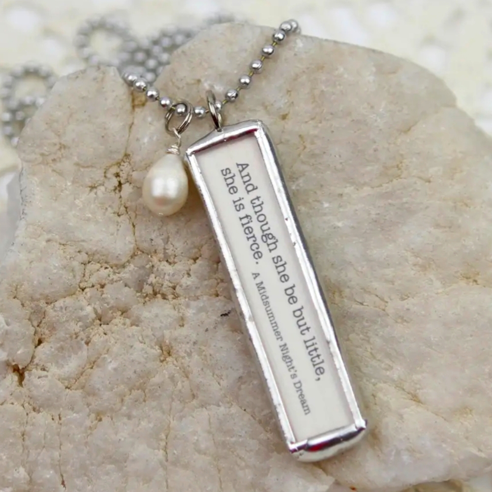 NWT Shakespeare "She is Fierce" Necklace